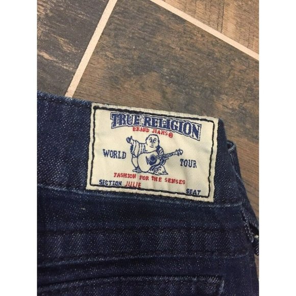True Religion Jeans 26 Julie Skinny Flap Pockets‎ Dark Wash 26x33 - Picture 2 of 7